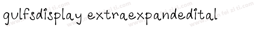 gulfsdisplay extraexpandeditalic re字体转换